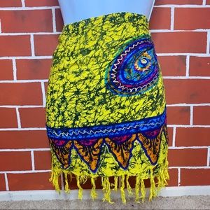 Yellow wrap skirt